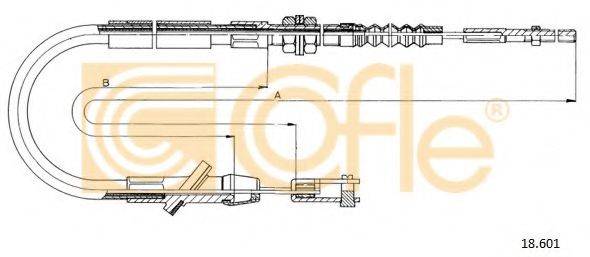 Трос, управління зчепленням COFLE 18.601