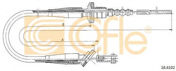 Трос, управління зчепленням COFLE 18.6102