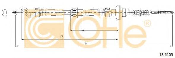 Трос, управління зчепленням COFLE 18.6105