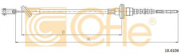 Трос, управління зчепленням COFLE 18.6106