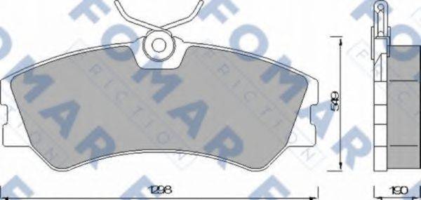 Комплект гальмівних колодок, дискове гальмо FOMAR FRICTION FO 463781