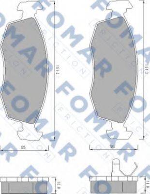 Комплект гальмівних колодок, дискове гальмо FOMAR FRICTION FO 478981