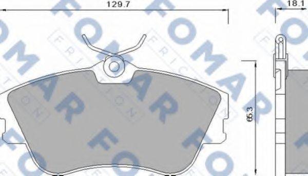 Комплект гальмівних колодок, дискове гальмо FOMAR FRICTION FO 625381