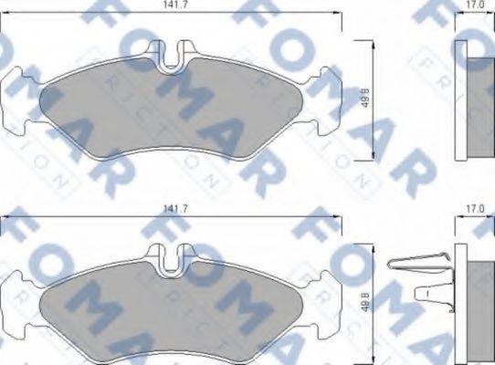 Комплект гальмівних колодок, дискове гальмо FOMAR FRICTION FO 627481