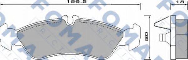 Комплект гальмівних колодок, дискове гальмо FOMAR FRICTION FO 627781