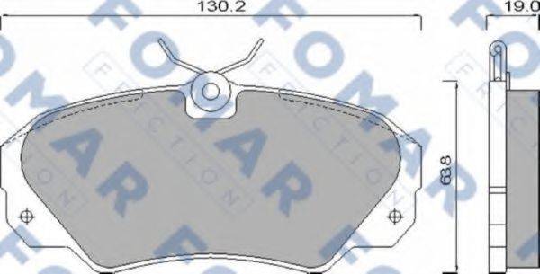 Комплект гальмівних колодок, дискове гальмо FOMAR FRICTION FO 628581