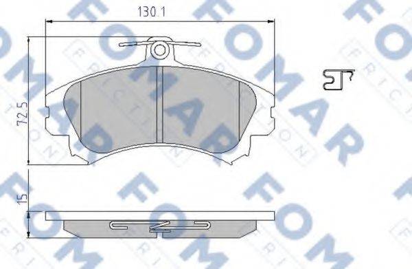 Комплект гальмівних колодок, дискове гальмо FOMAR FRICTION FO 638081