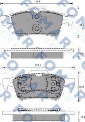 Комплект гальмівних колодок, дискове гальмо FOMAR FRICTION FO 686781