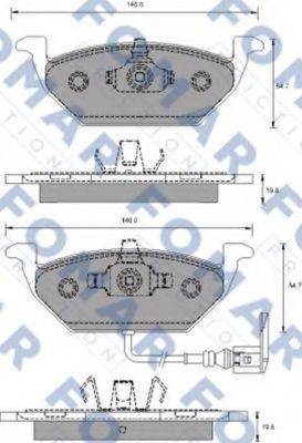 Комплект гальмівних колодок, дискове гальмо FOMAR FRICTION FO 687781