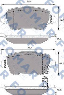 Комплект гальмівних колодок, дискове гальмо FOMAR FRICTION FO 691781