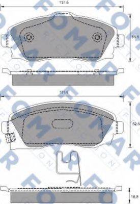 Комплект гальмівних колодок, дискове гальмо FOMAR FRICTION FO 783481