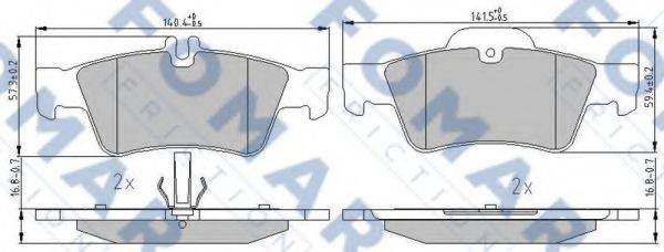 Комплект гальмівних колодок, дискове гальмо FOMAR FRICTION FO 914481