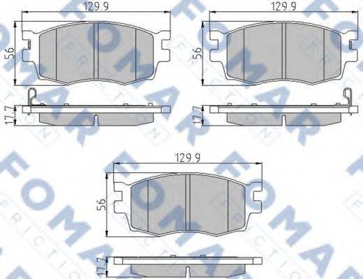 Комплект гальмівних колодок, дискове гальмо FOMAR FRICTION FO 932681