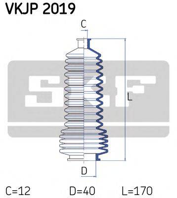 Комплект пильника, рульове управління SKF VKJP 2019