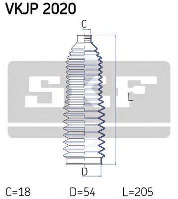 Комплект пильника, рульове управління SKF VKJP 2020