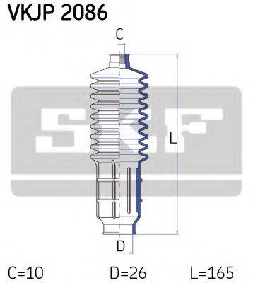 Комплект пильника, рульове управління SKF VKJP 2086