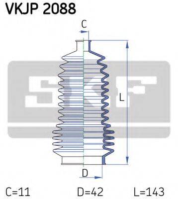 Комплект пильника, рульове управління SKF VKJP 2088