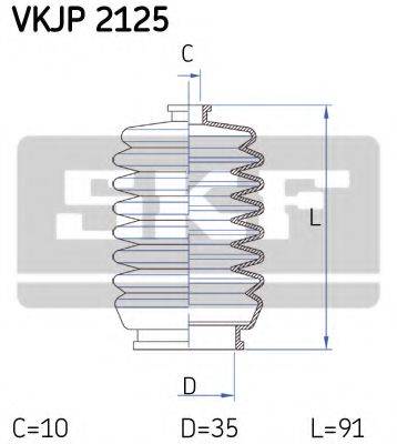 Комплект пильника, рульове управління SKF VKJP 2125