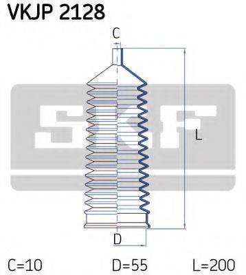 Комплект пильника, рульове управління SKF VKJP 2128