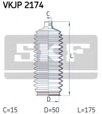 Комплект пильника, рульове управління SKF VKJP 2174