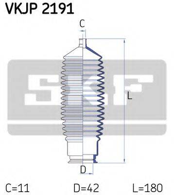 Комплект пильника, рульове управління SKF VKJP 2191