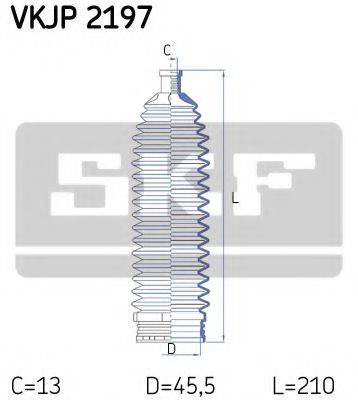 Комплект пильника, рульове управління SKF VKJP 2197