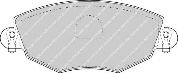Комплект гальмівних колодок, дискове гальмо FERODO FDB1425