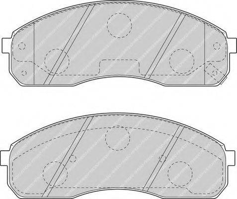 Комплект гальмівних колодок, дискове гальмо FERODO FDB1595
