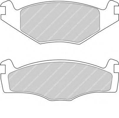Комплект гальмівних колодок, дискове гальмо FERODO FDB419