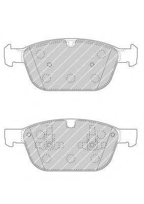 Комплект гальмівних колодок, дискове гальмо FERODO FDB4238