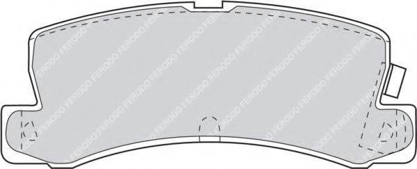 Комплект гальмівних колодок, дискове гальмо FERODO FDB848