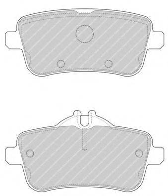 Комплект гальмівних колодок, дискове гальмо FERODO FDB4701