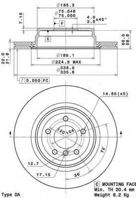 гальмівний диск BREMBO 09.A270.11