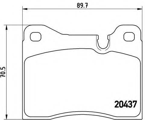 Комплект гальмівних колодок, дискове гальмо BREMBO P 06 002