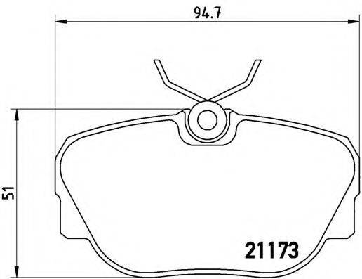 Комплект гальмівних колодок, дискове гальмо BREMBO P 06 010