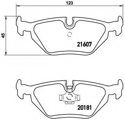 Комплект гальмівних колодок, дискове гальмо BREMBO P 06 013