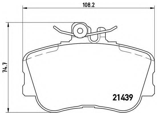 Комплект гальмівних колодок, дискове гальмо BREMBO P 06 017