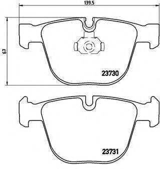 Комплект гальмівних колодок, дискове гальмо BREMBO P 06 026