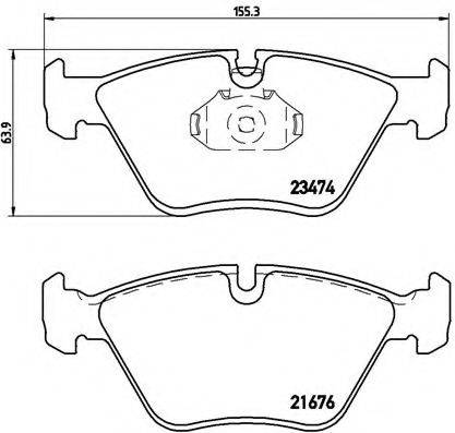 Комплект гальмівних колодок, дискове гальмо BREMBO P 06 042