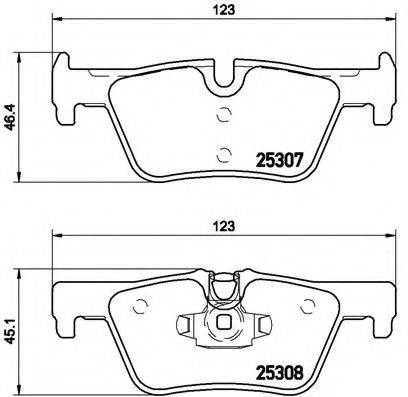 Комплект гальмівних колодок, дискове гальмо BREMBO P 06 071