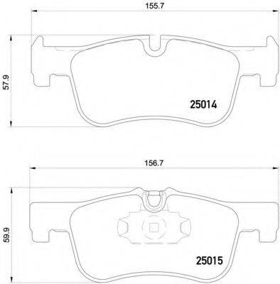 Комплект гальмівних колодок, дискове гальмо BREMBO P 06 078