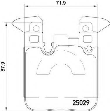 Комплект гальмівних колодок, дискове гальмо BREMBO P 06 087