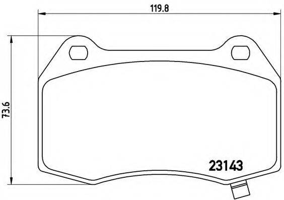 Комплект гальмівних колодок, дискове гальмо BREMBO P 09 003