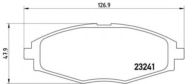 Комплект гальмівних колодок, дискове гальмо BREMBO P 15 006