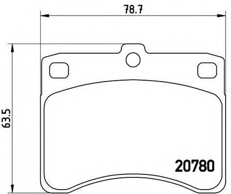 Комплект гальмівних колодок, дискове гальмо BREMBO P 16 003