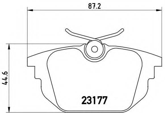 Комплект гальмівних колодок, дискове гальмо BREMBO P 23 026