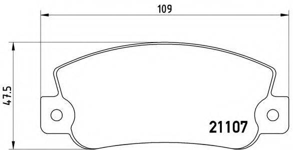 Комплект гальмівних колодок, дискове гальмо BREMBO P 23 032