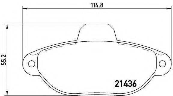 Комплект гальмівних колодок, дискове гальмо BREMBO P 23 060