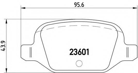 Комплект гальмівних колодок, дискове гальмо BREMBO P 23 064