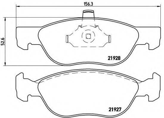 Комплект гальмівних колодок, дискове гальмо BREMBO P 23 081